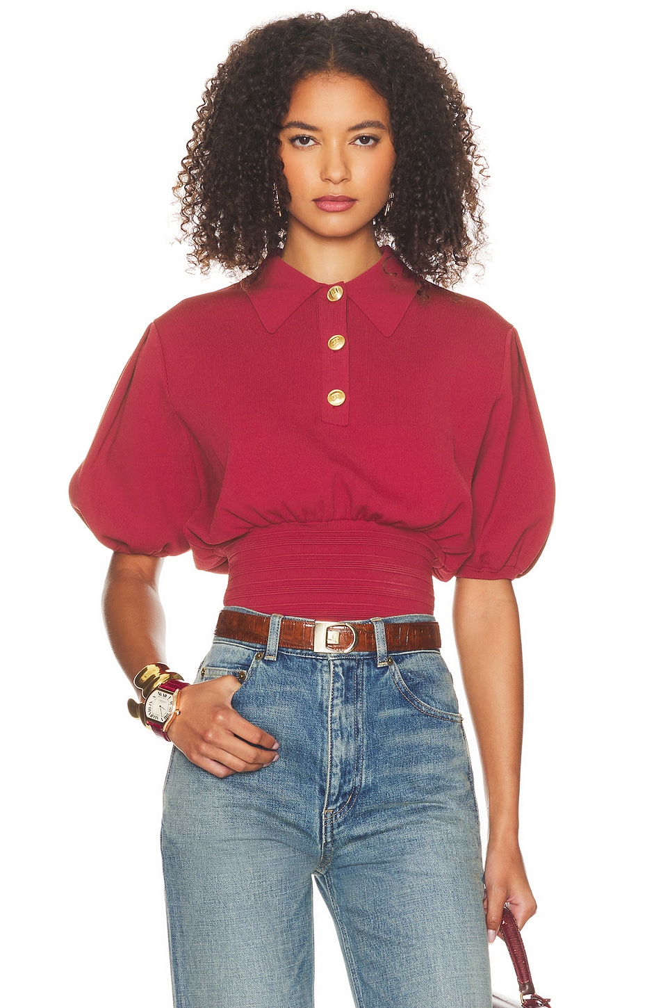 Image 1 of Helsa Hildie Polo in Berry