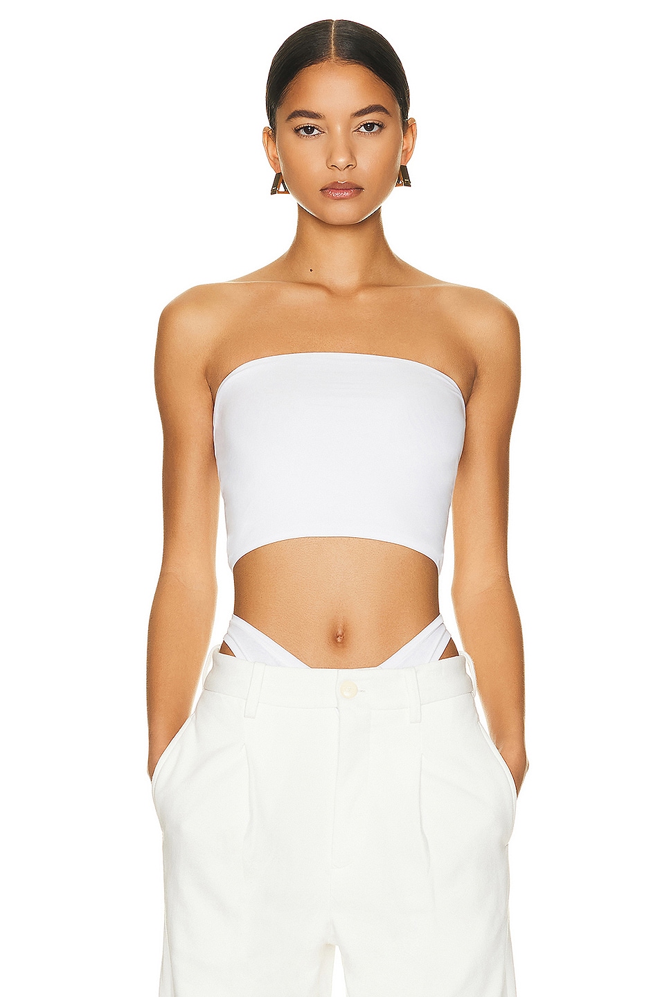 Image 1 of Helsa Organic Jersey Tube Top in White