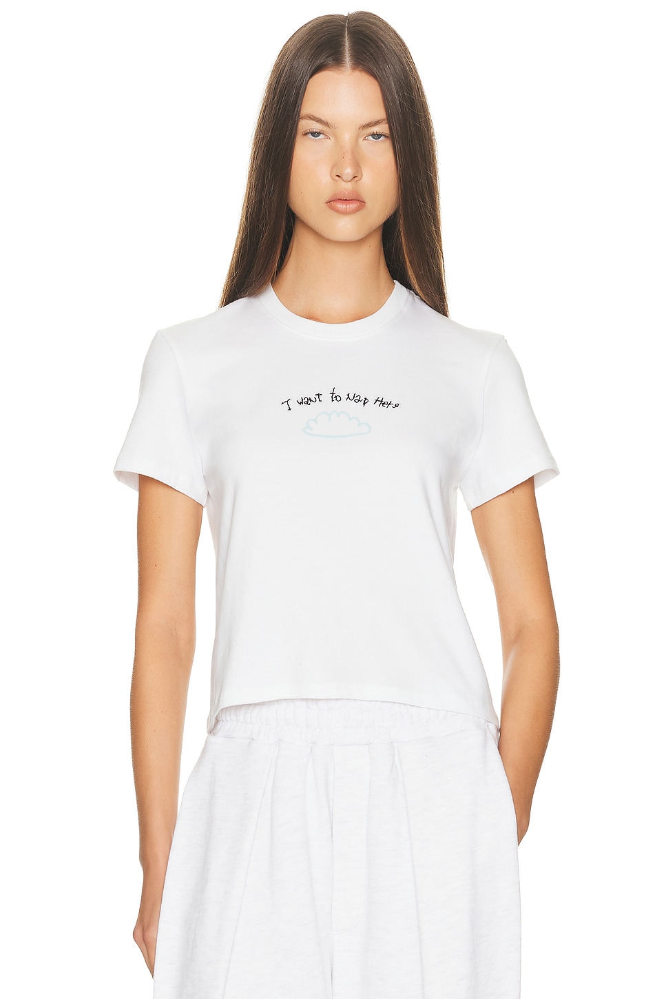 Image 1 of Helsa Cloud Graphic Tee in White