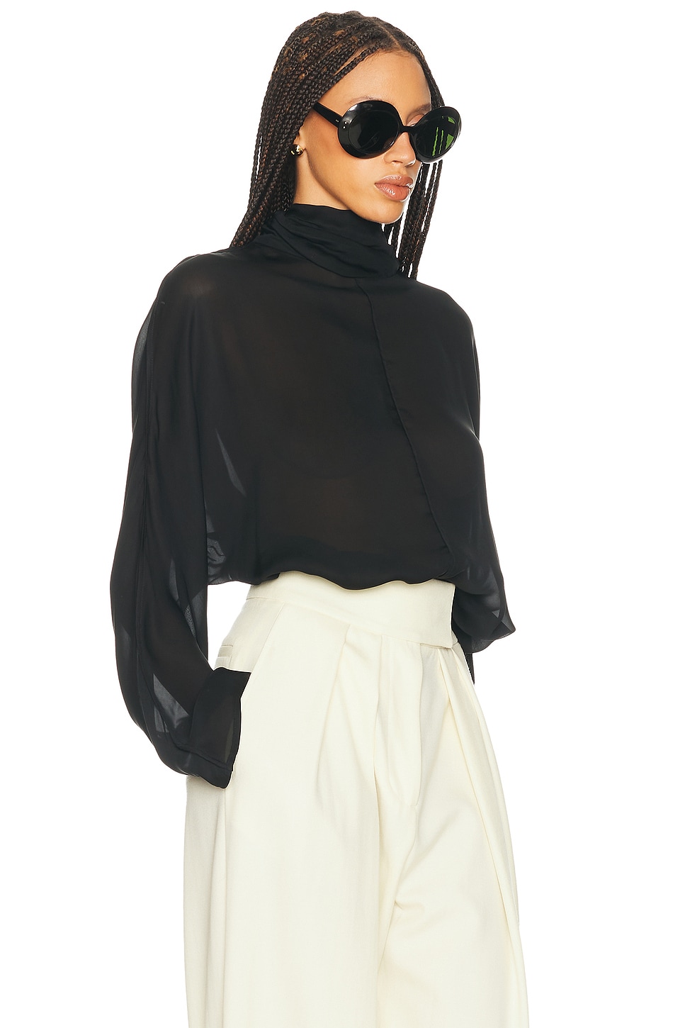 HELSA
Dolman Popover Top In Cupro