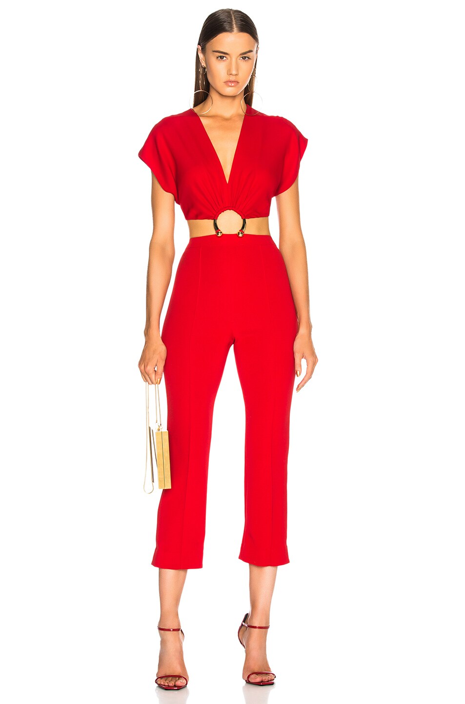 Image 1 of HANEY Austin Jumpsuit in Red