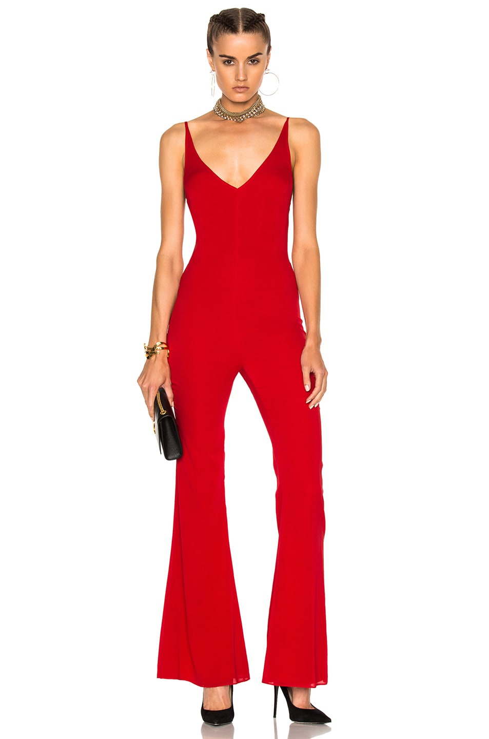 Image 1 of HANEY for FWRD Gloria Jumpsuit in Red
