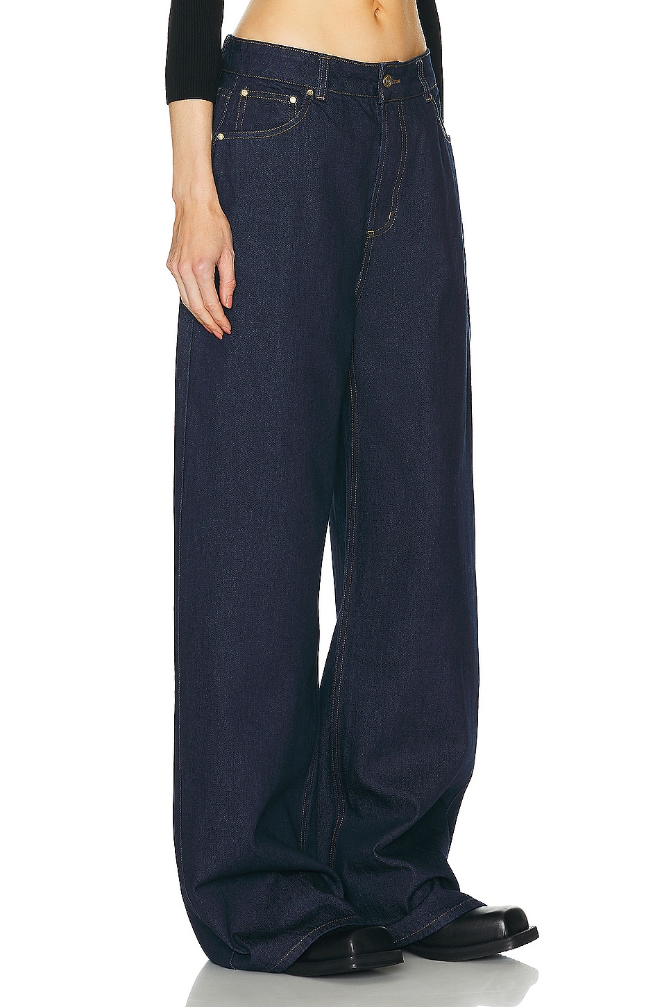 Heavy Manners Low Rise Baggy Denim Jeans thumbnail