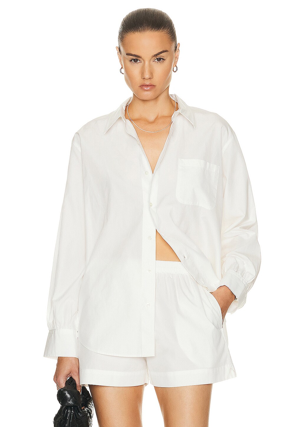 Evelyn Poplin Button Down Top main image 0