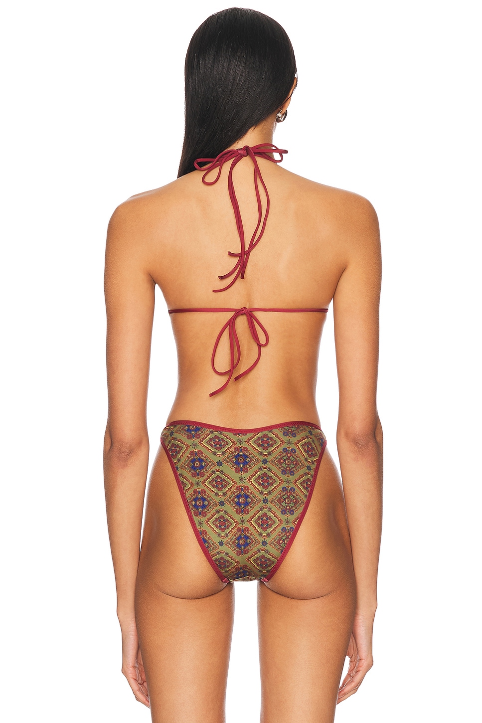 Image 3 of Heavy Manners Double String Bikini Top in Samantha Jones