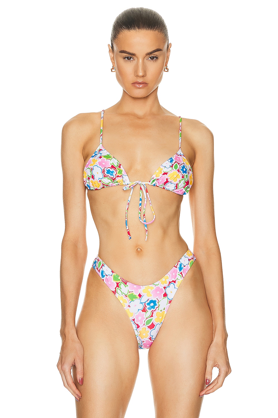 Heavy Manners Front Tie Bikini Top in Nello FWRD