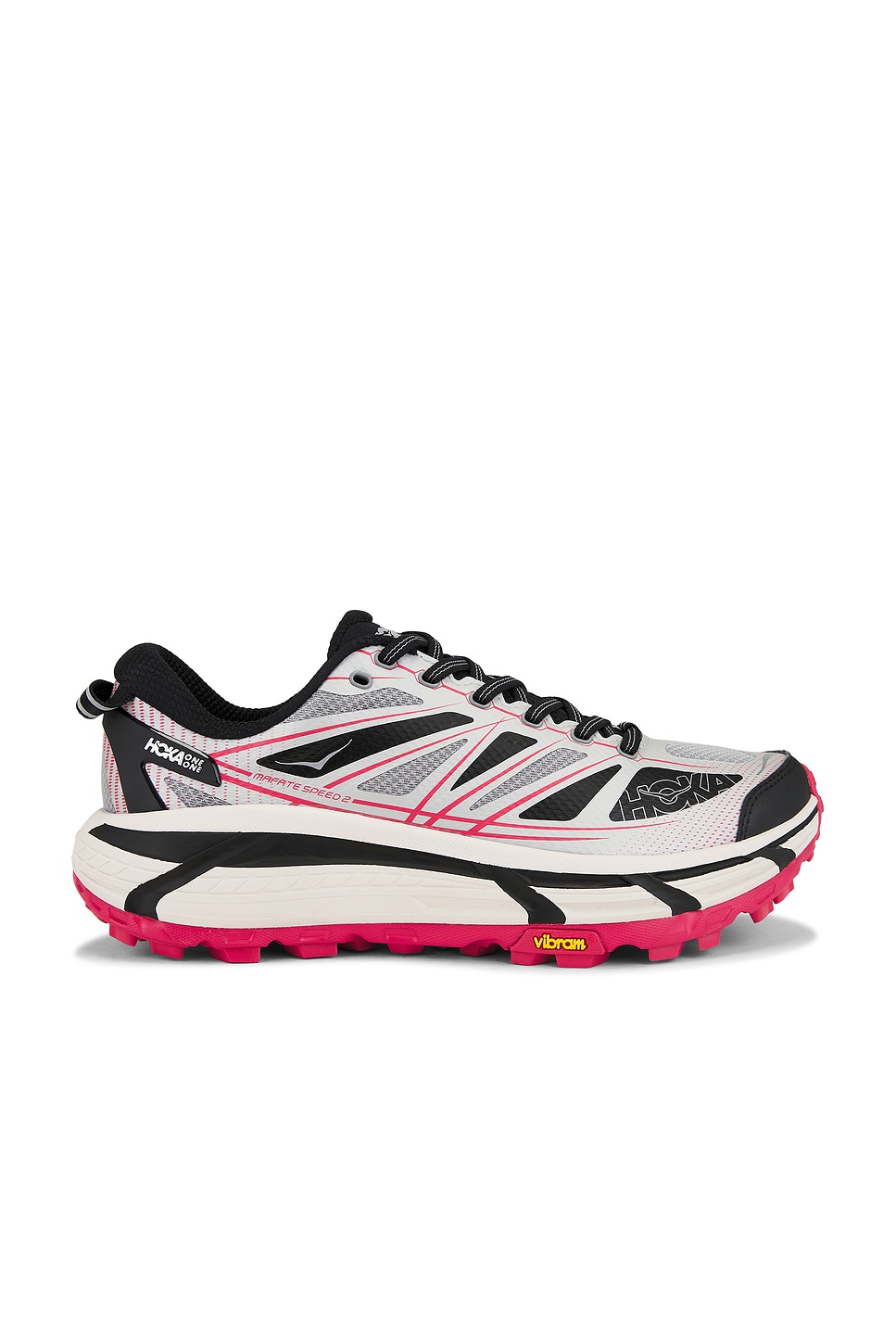 Image 1 of Hoka U Mafate Speed 2 Sneakers in Galactic Grey & Ruby Red
