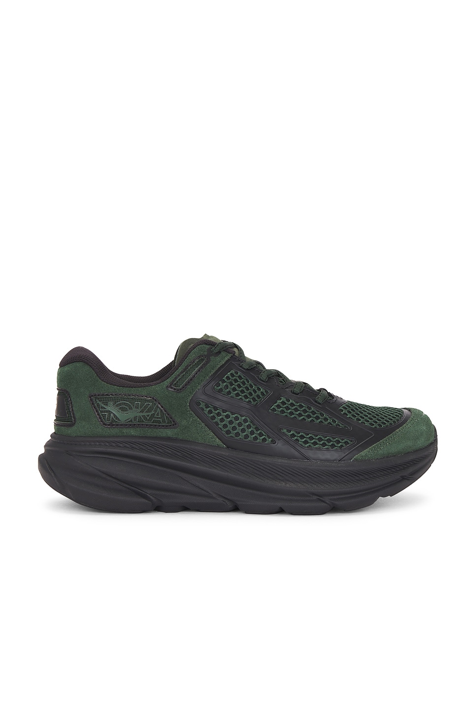 Image 1 of Hoka U Clifton One9 Sneaker in Forest Reen & Black