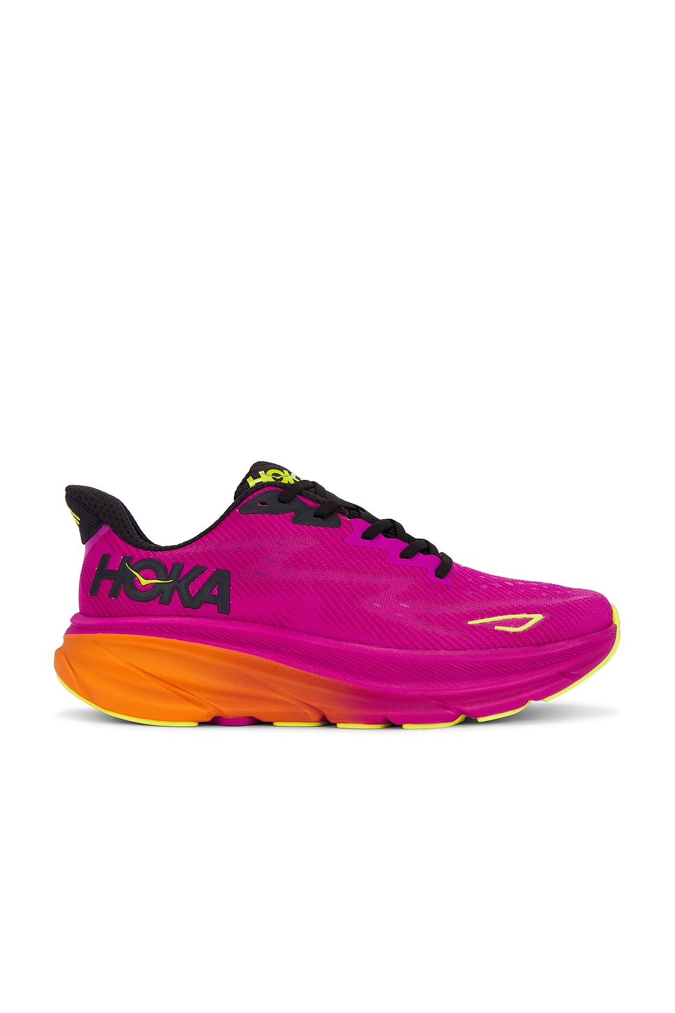 Image 1 of Hoka Clifton 9 Sneaker in Fuchsia & Black