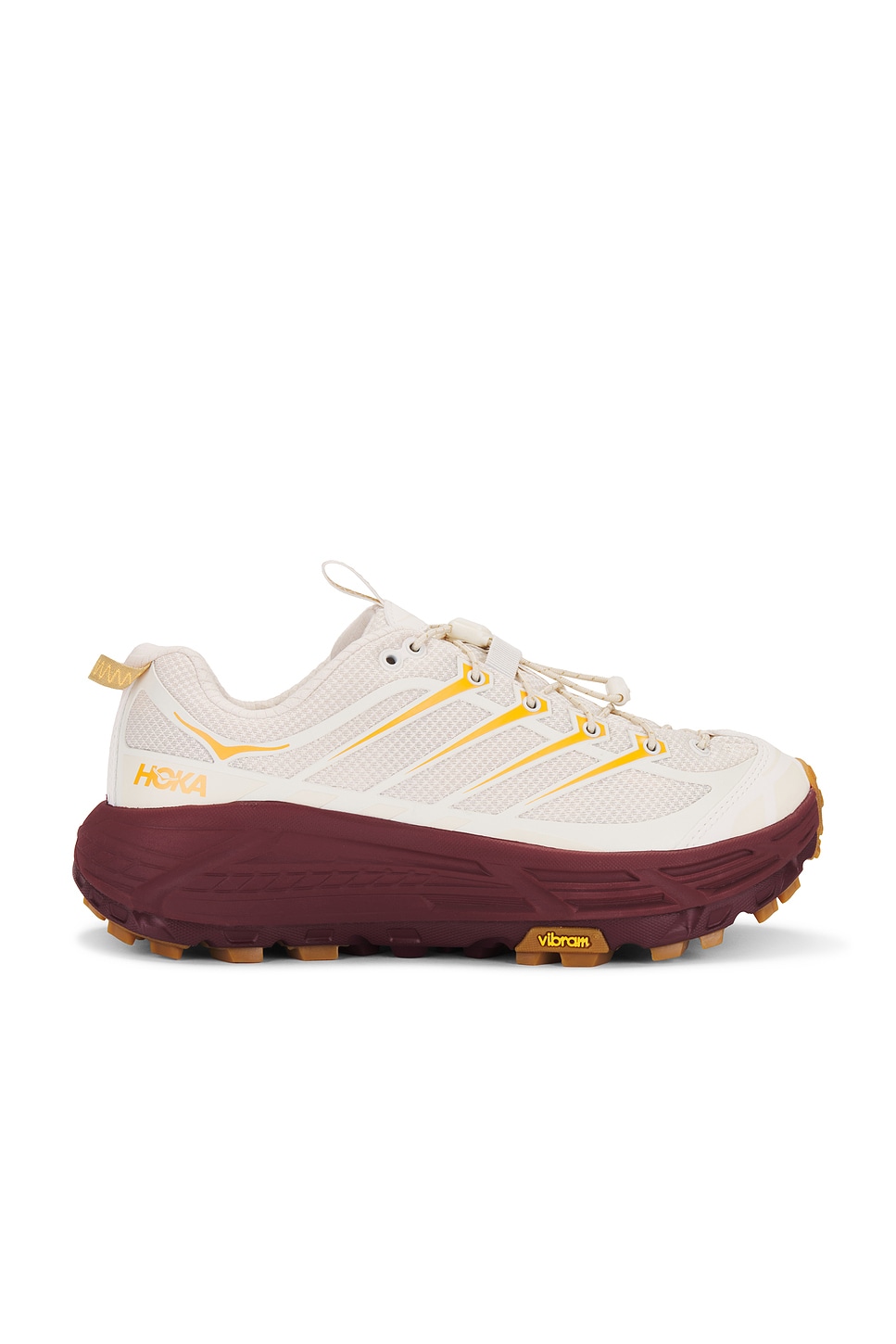 Image 1 of Hoka Mafate Three2 Sneaker in Vanilla & Varsity Burgundy