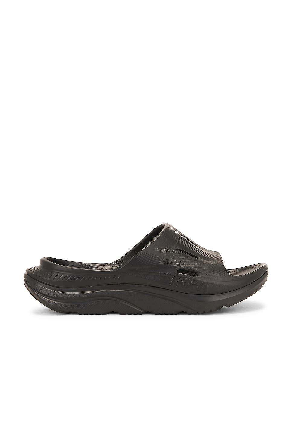 Image 1 of Hoka U Ora Recovery Slide 3 in Black