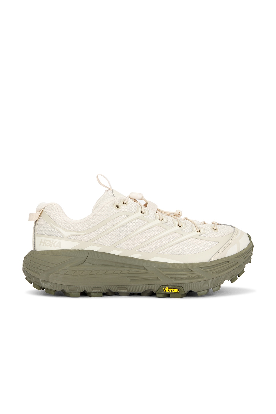 Image 1 of Hoka U Mafate Three2 Sneakers in Oat Milk & Eucalyptus