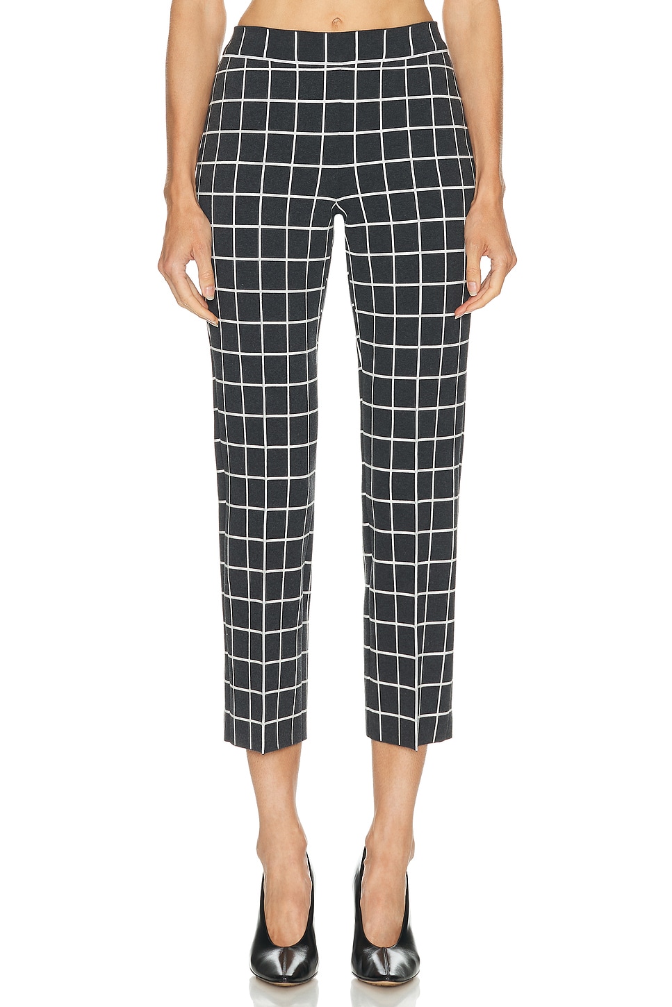 High Sport Louis Cropped Checked Cotton-blend Straight-leg Pants In Black