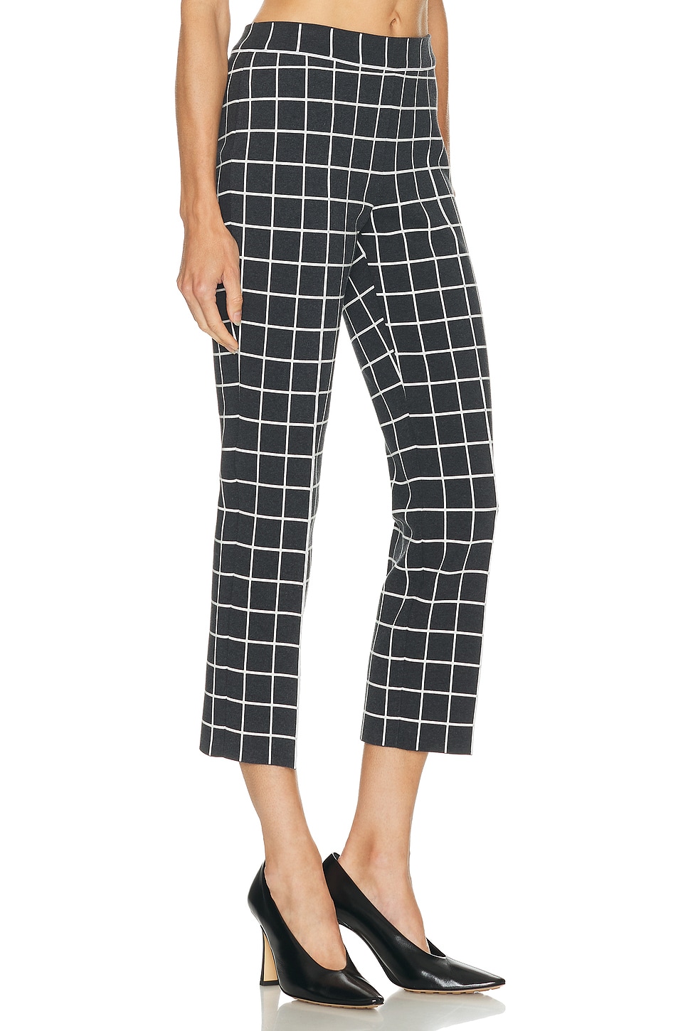 High Sport Louis Cropped Checked Cotton-blend Straight-leg Pants In Black