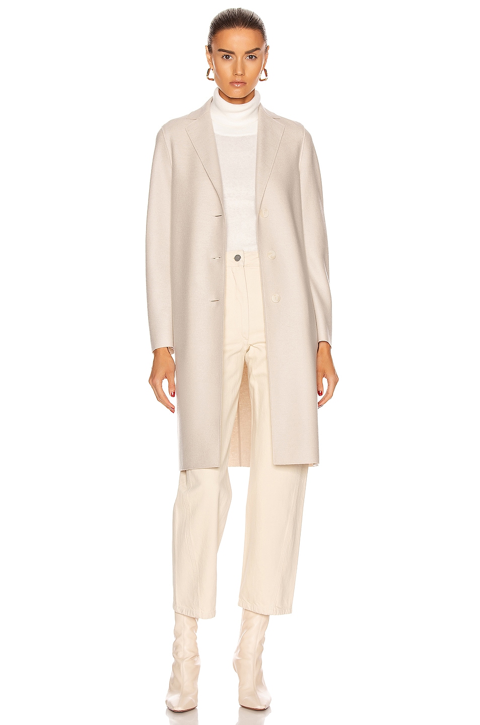 Image 1 of Harris Wharf London Overcoat in Cream