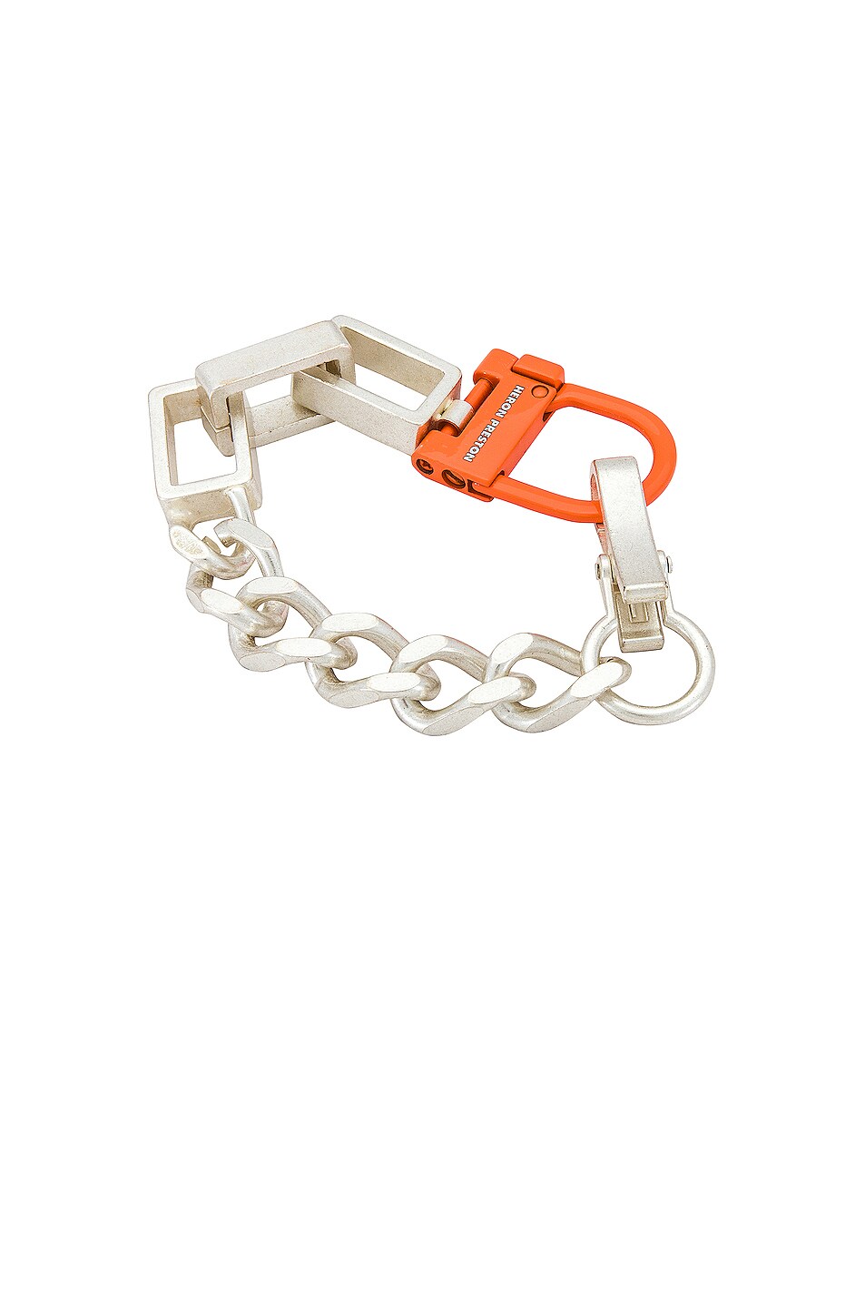 Image 1 of Heron Preston Multichain Bracelet in Silver & Orange
