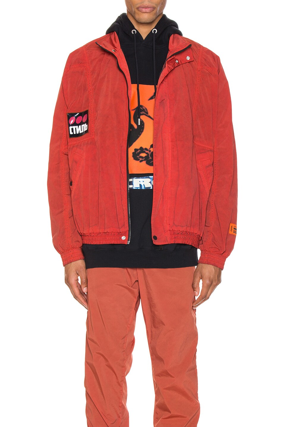 Image 1 of Heron Preston Dots CTNMB Windbreaker in Washed Red