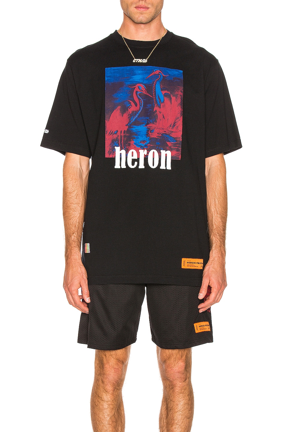 Image 1 of Heron Preston Herons Graphic Tee in Black
