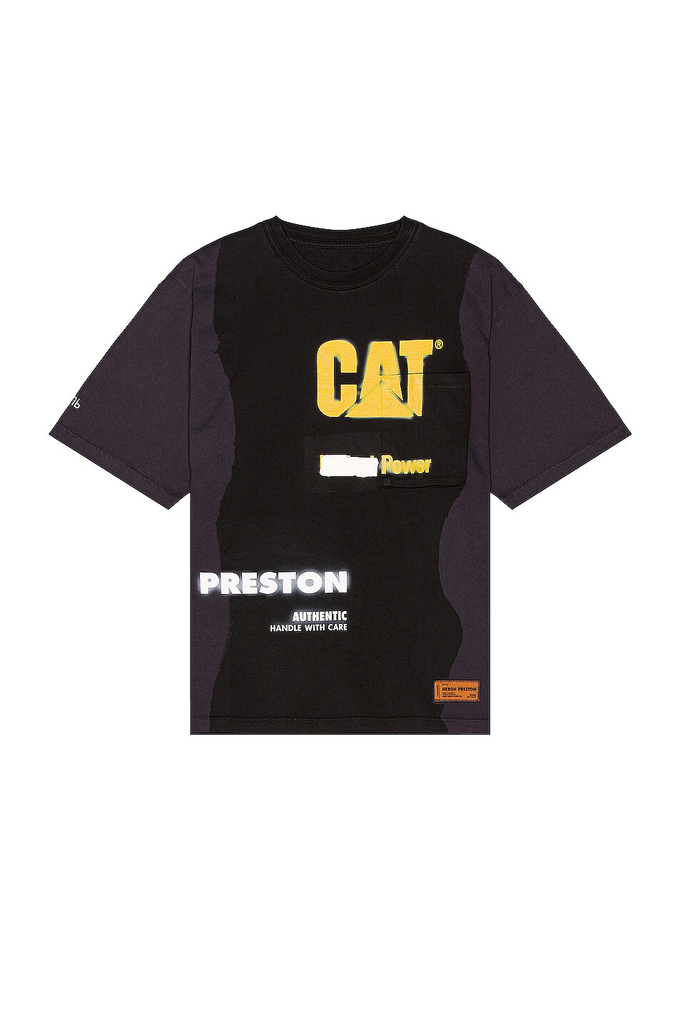 Image 1 of Heron Preston Cat Tee in Black & Yellow
