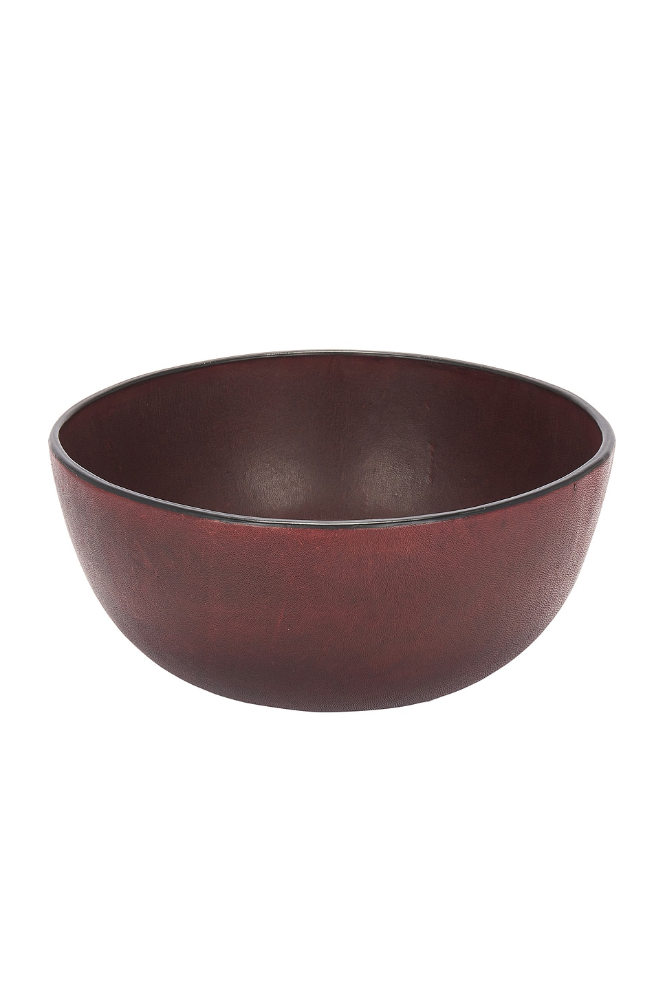 Image 1 of Hunting Season Molded Leather Bowl in Deep Red