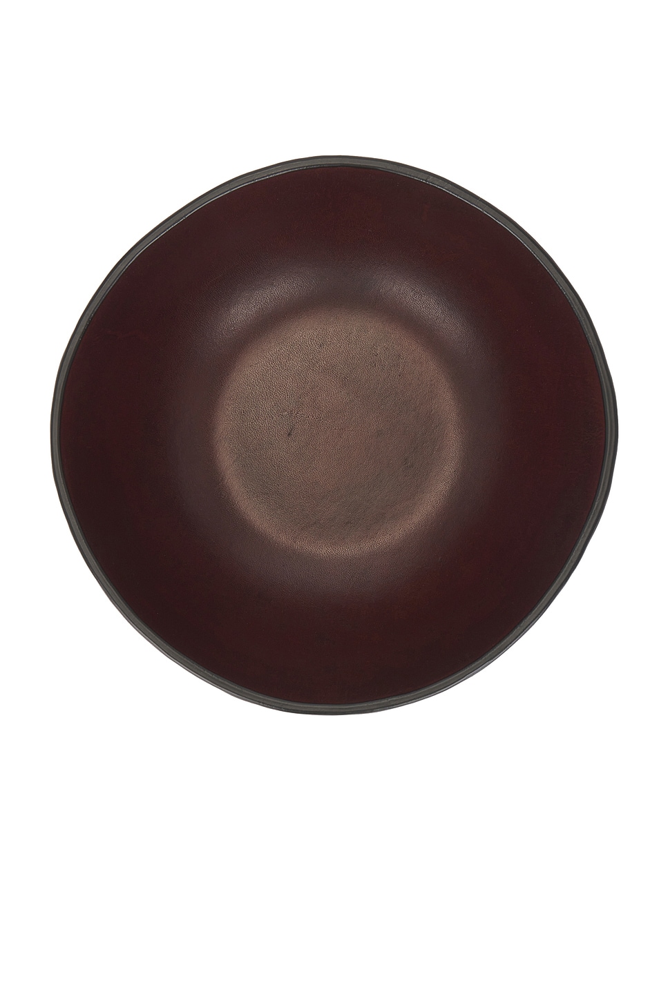Hunting Season Molded Leather Bowl In Deep Red