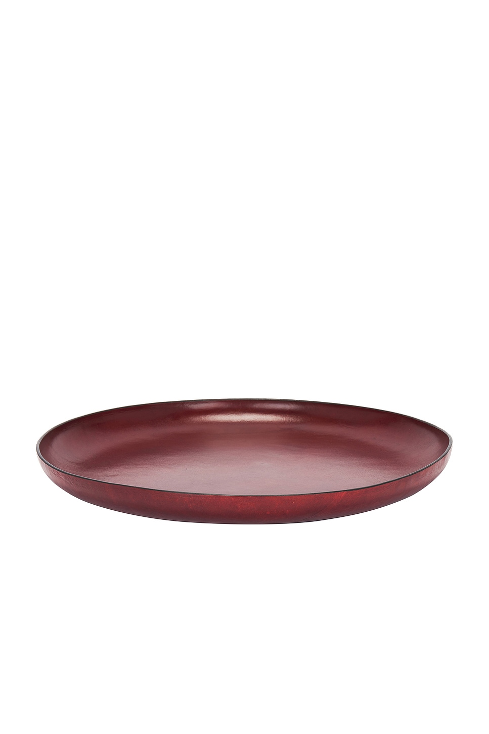 Image 1 of Hunting Season Molded Leather Oversized Tray in Deep Red