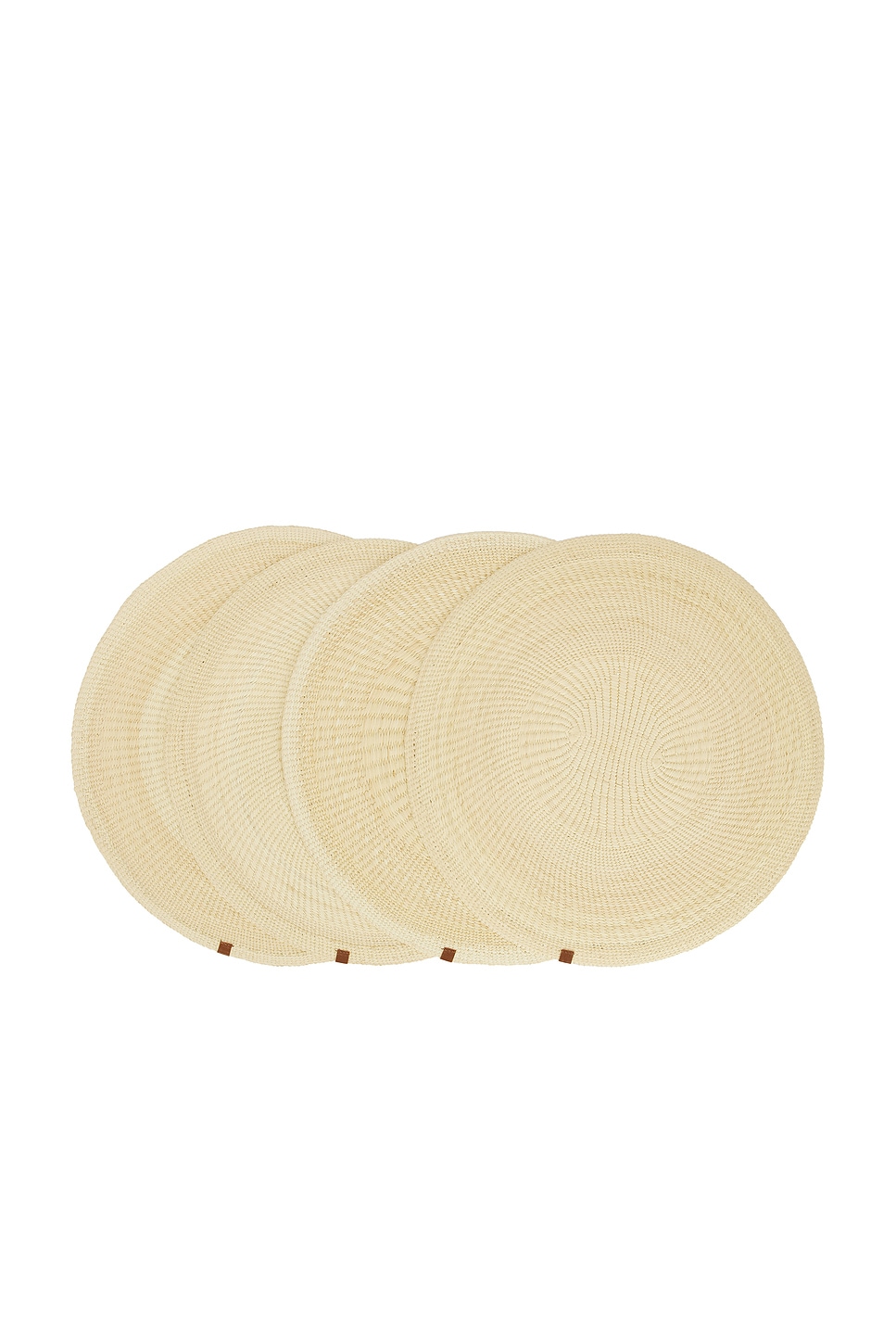 Hunting Season Iraca Bicolor Placemat Set Of 4 In Neutral