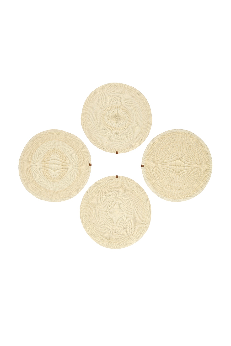 Hunting Season Iraca Bicolor Placemat Set Of 4 In Neutral