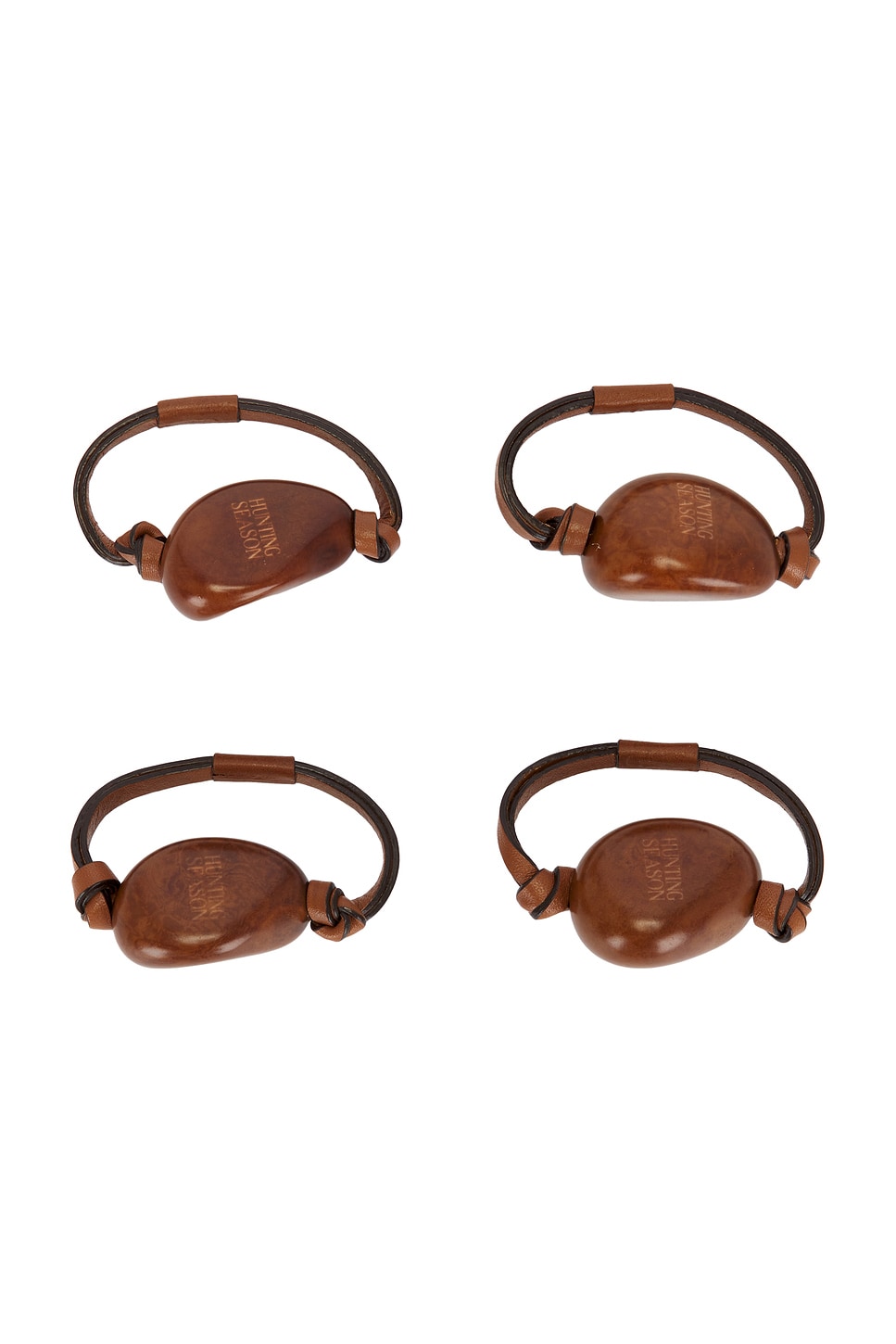 Hunting Season Tagua Napkin Rings In Brown