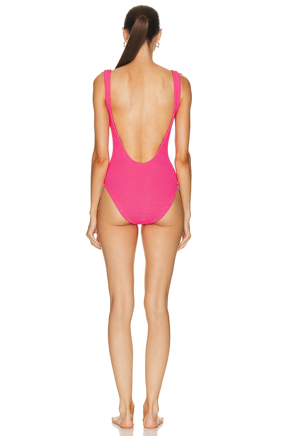 Hunza G Square Neck Swimsuit In Hot Pink Fwrd