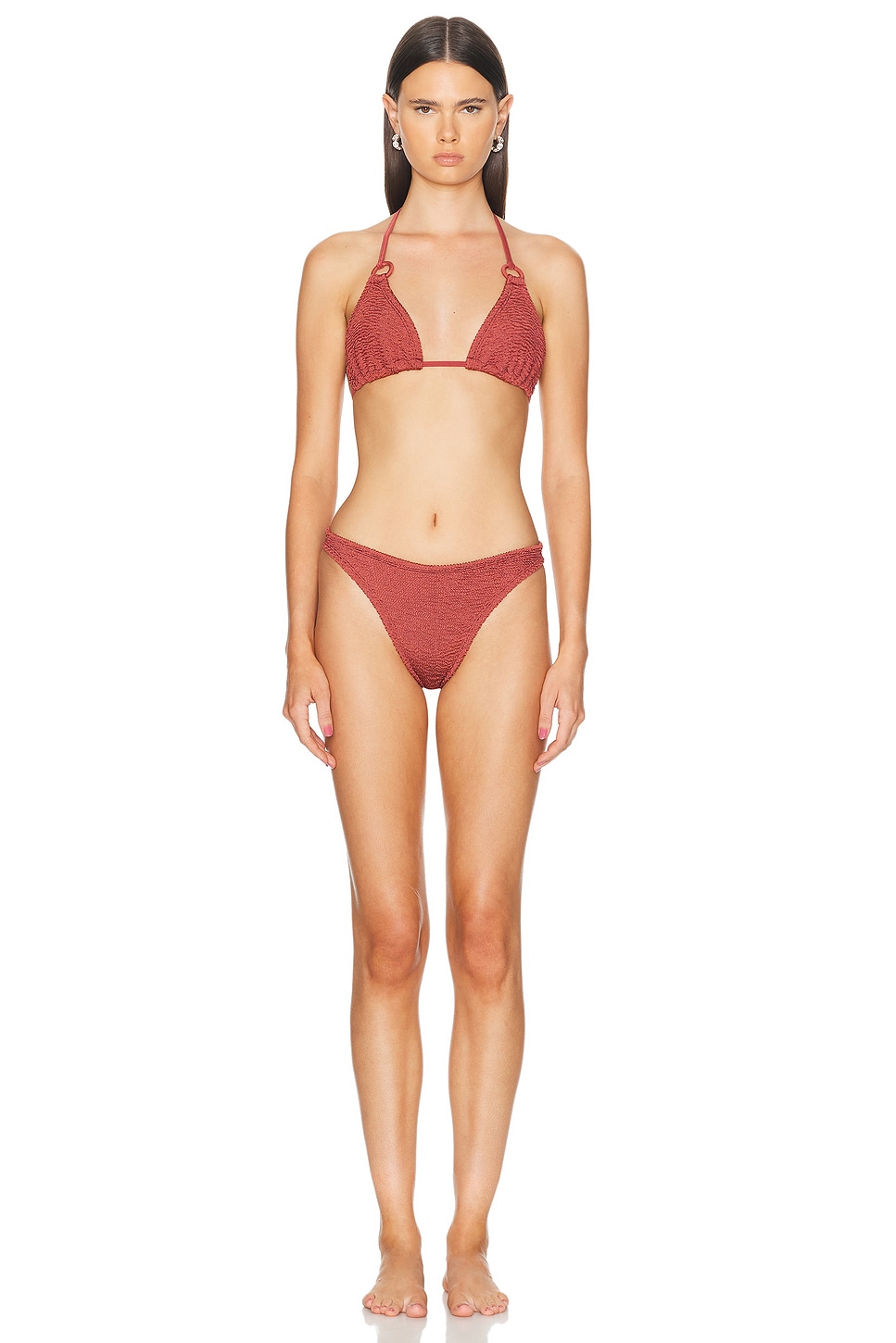 Image 1 of Hunza G Eva Bikini in Metallic Rosewood