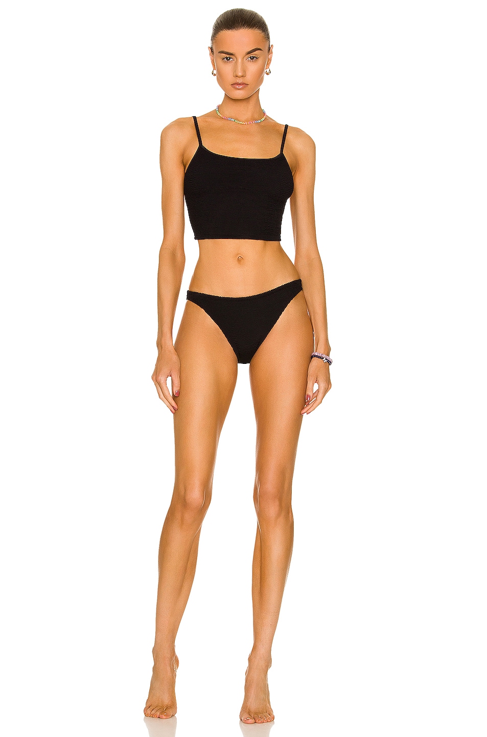 Image 1 of Hunza G Strap Bikini Set in Black