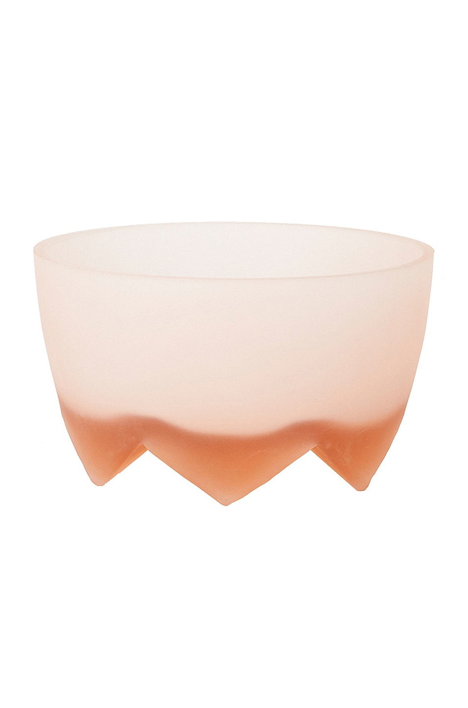 Image 1 of HAWKINS NEW YORK Alyson Large Cast Glass Footed Bowl in Frosted Blush