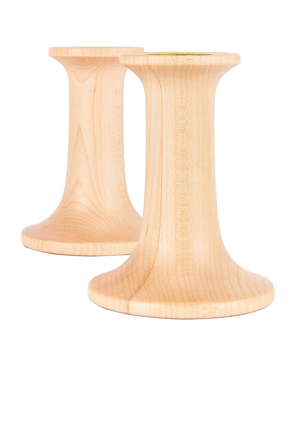 Image 1 of HAWKINS NEW YORK Set of 2 Extra Small Simple Candle Holder in Maple