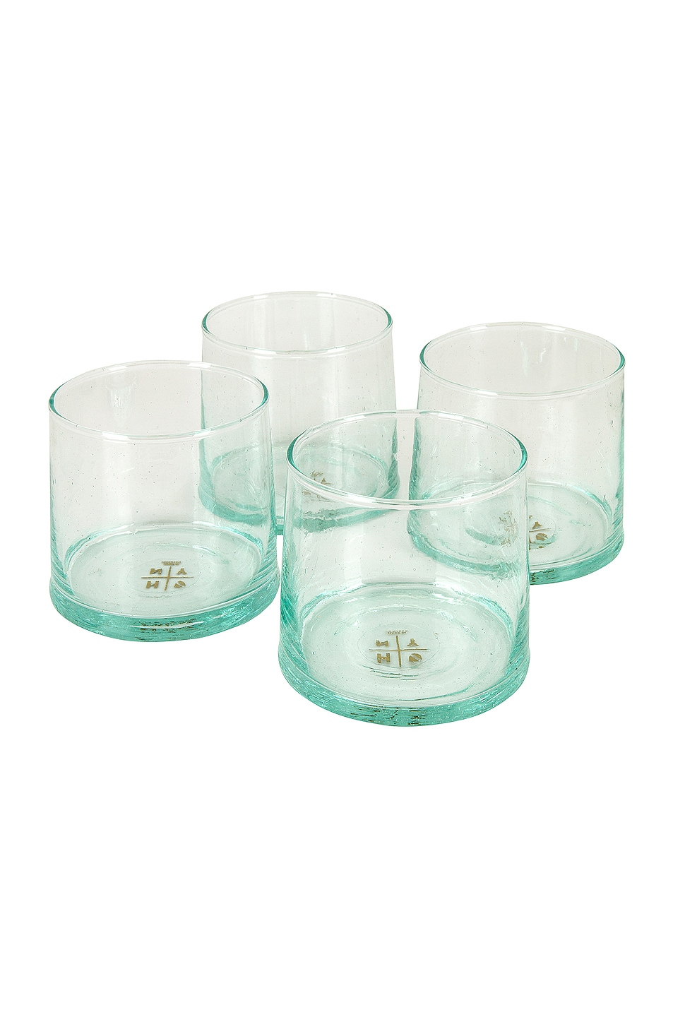 Image 1 of HAWKINS NEW YORK Recycled Glassware Set of 4 Medium Cup in Blue