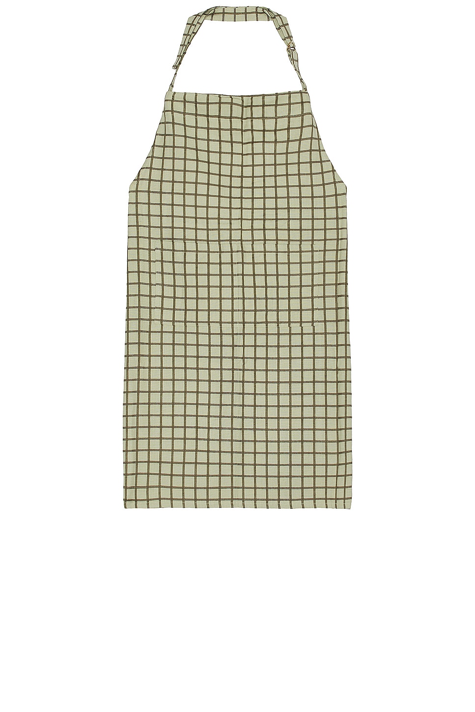 Image 1 of HAWKINS NEW YORK Essential Check Apron in Olive & Sage