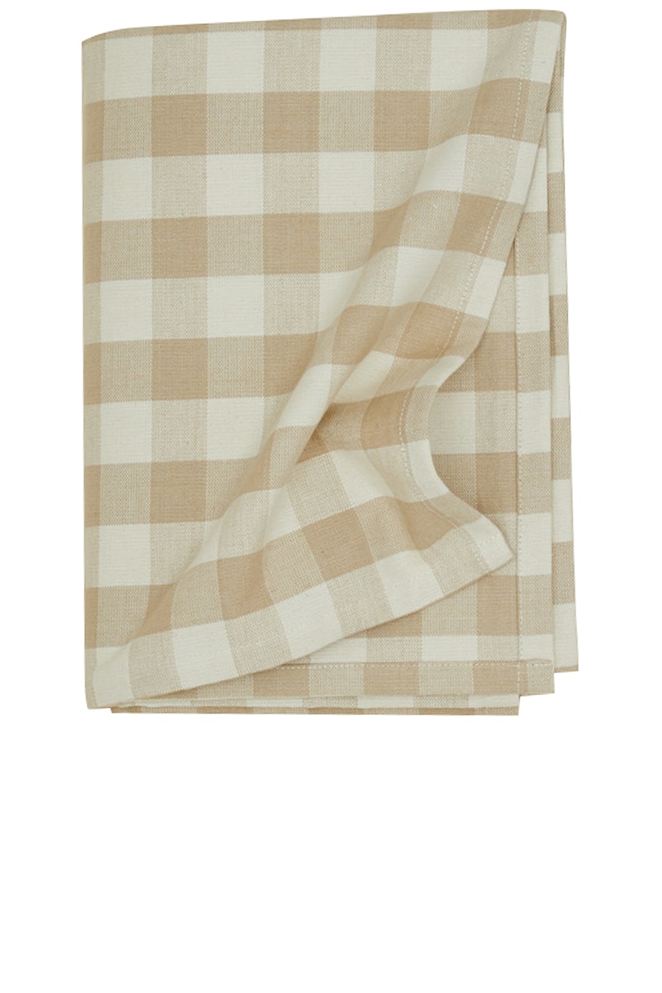 Image 1 of HAWKINS NEW YORK Essential Gingham Tablecloth in Ivory & Flax