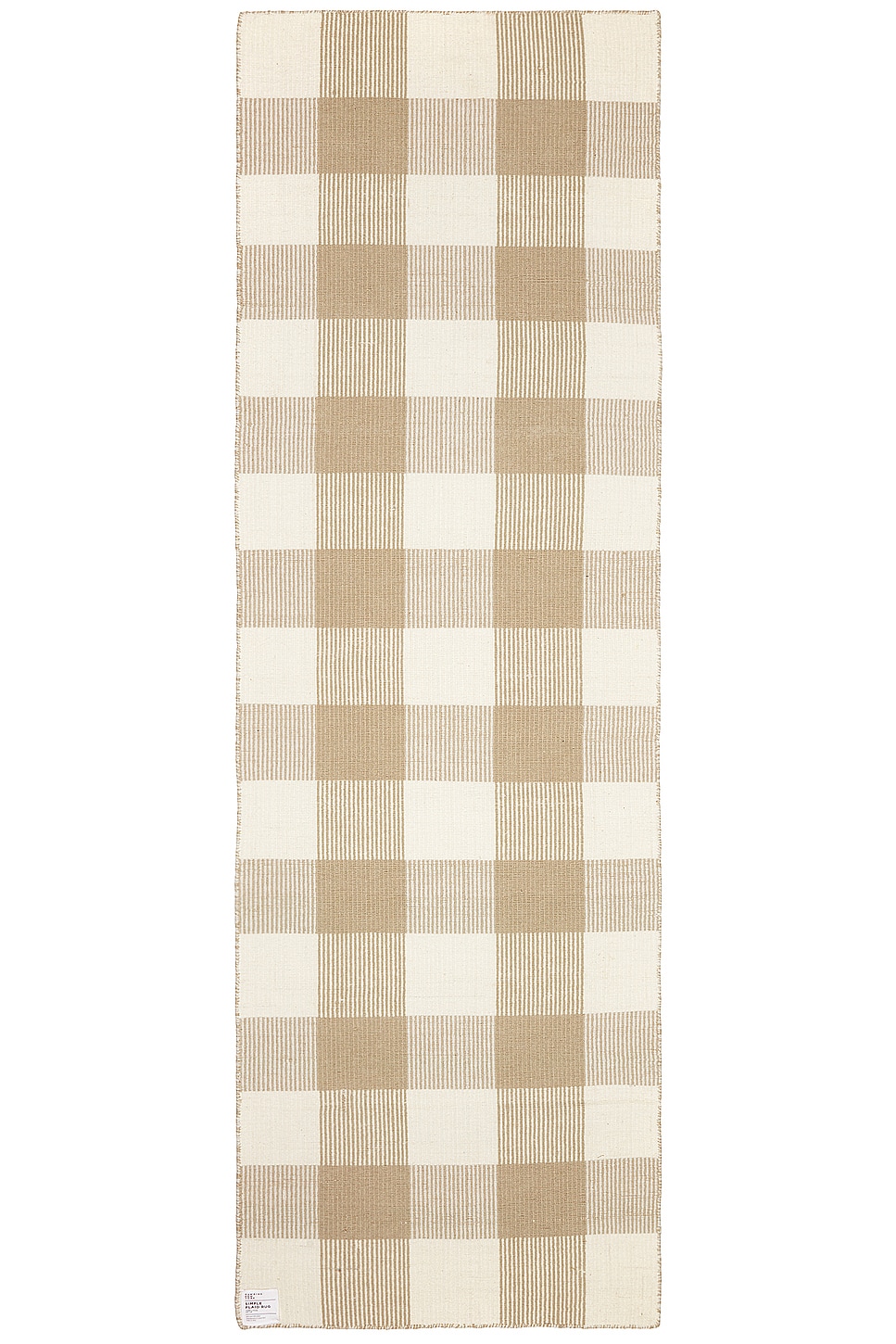Image 1 of HAWKINS NEW YORK Simple Plaid Runner in Flax & Ivory