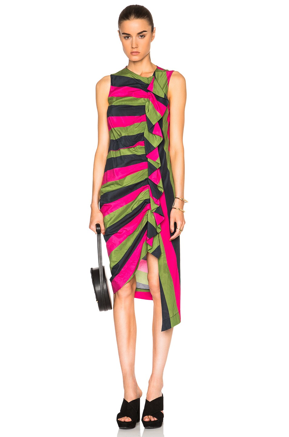 Image 1 of Isa Arfen Ruched Up Dress in Tropical Rave