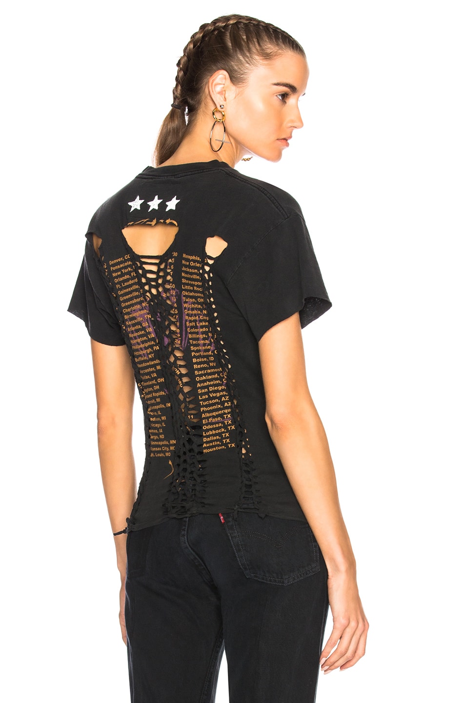 Image 1 of ICONS Objects of Devotion Assorted Braided Back Concert Tee in Black