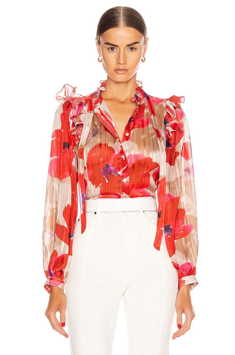 Image 1 of ICONS Objects of Devotion Secretary Blouse in Oversized Poppy