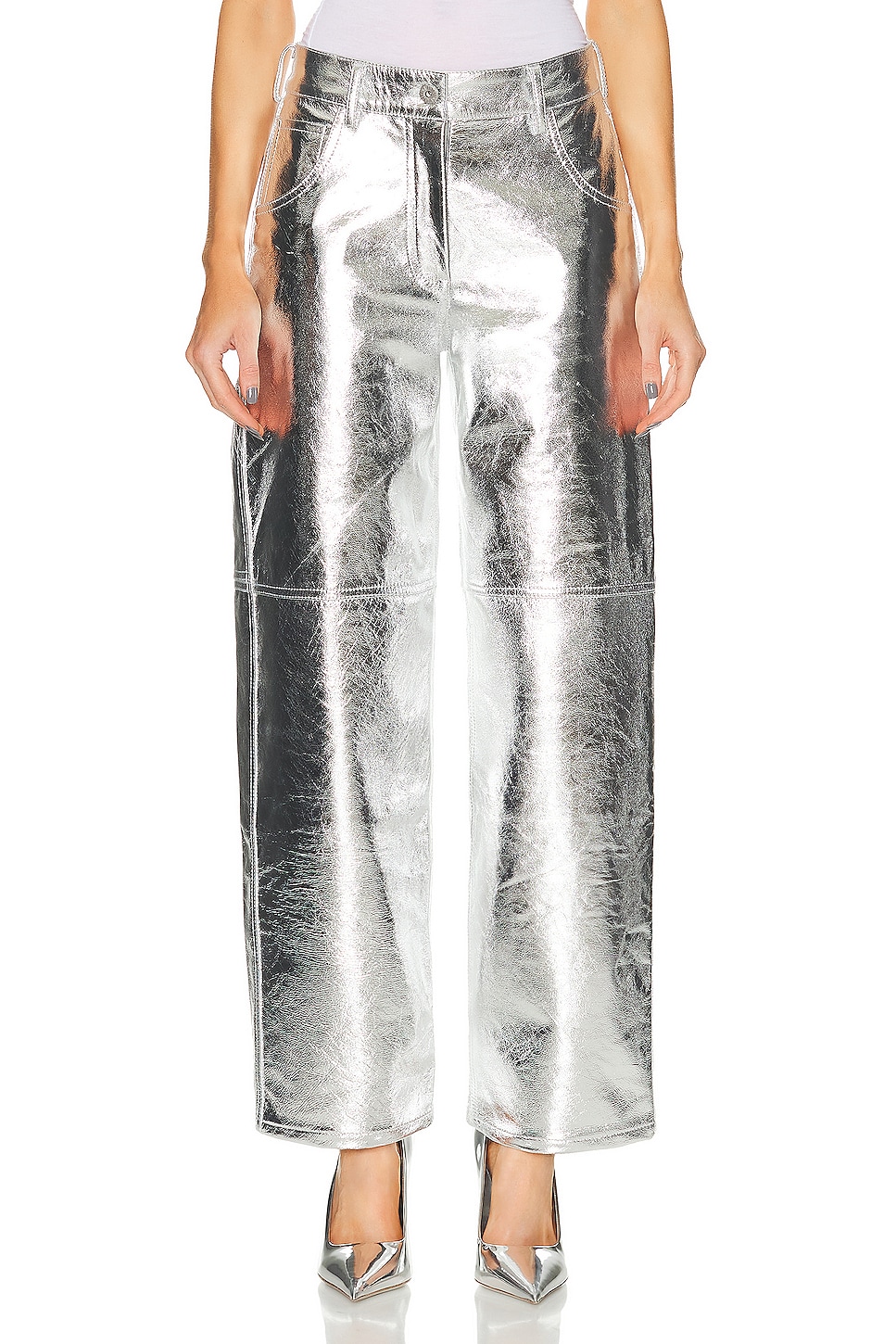 The Sterling Pant in Metallic Silver