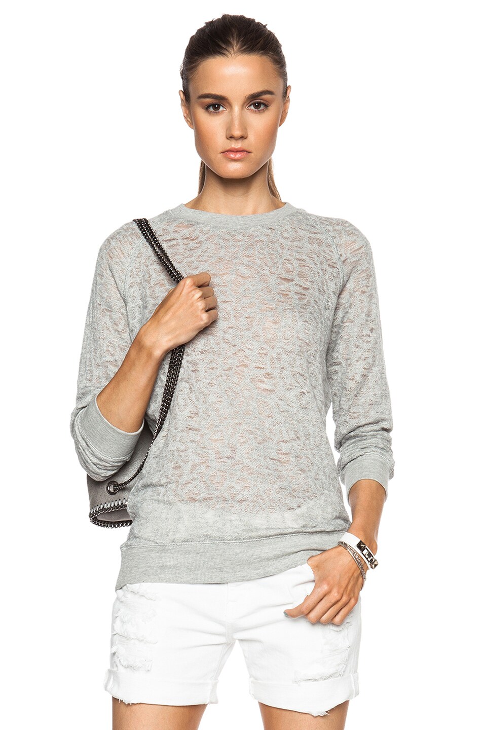 Image 1 of IRO . JEANS Gratful Pullover in Grey Leopard