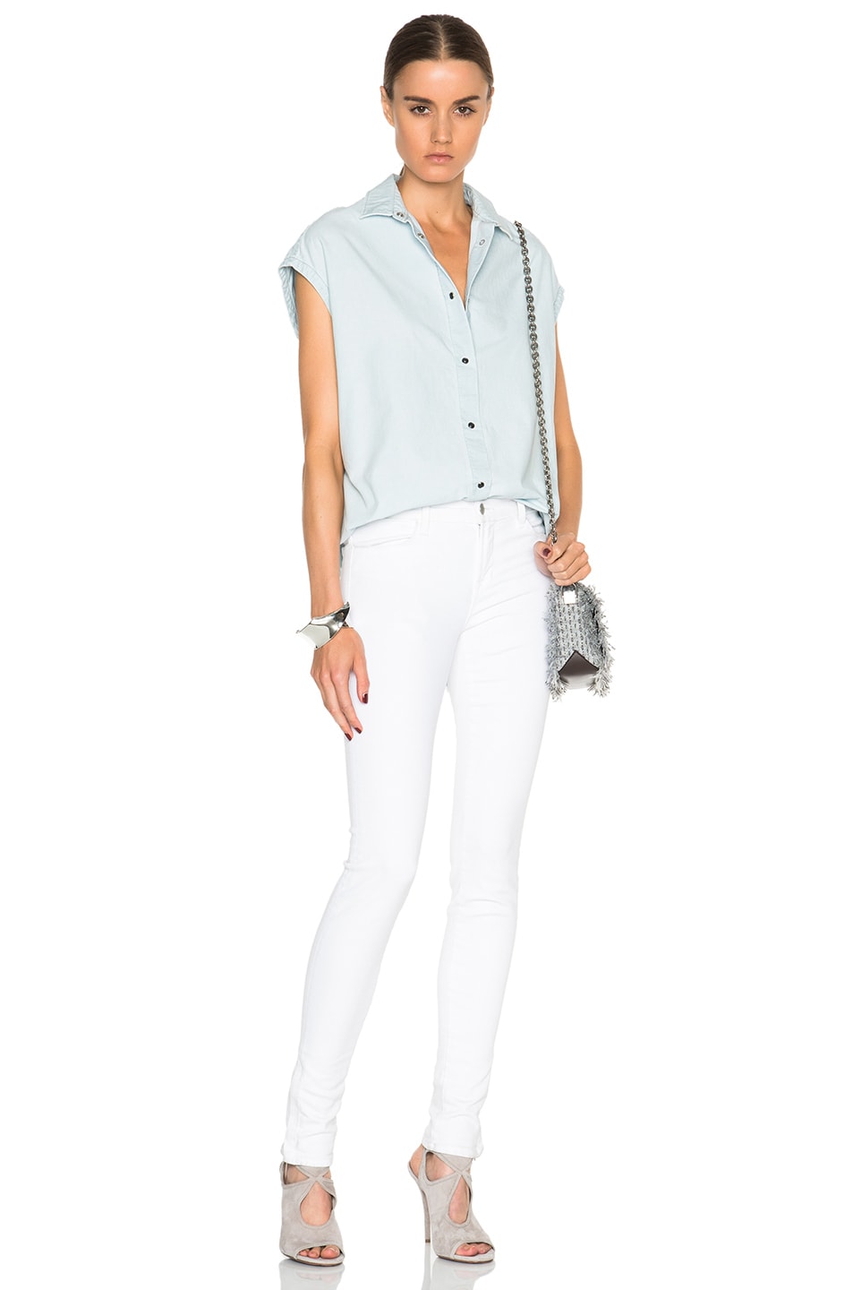 Image 1 of IRO . JEANS Lanie Top in Light Blue