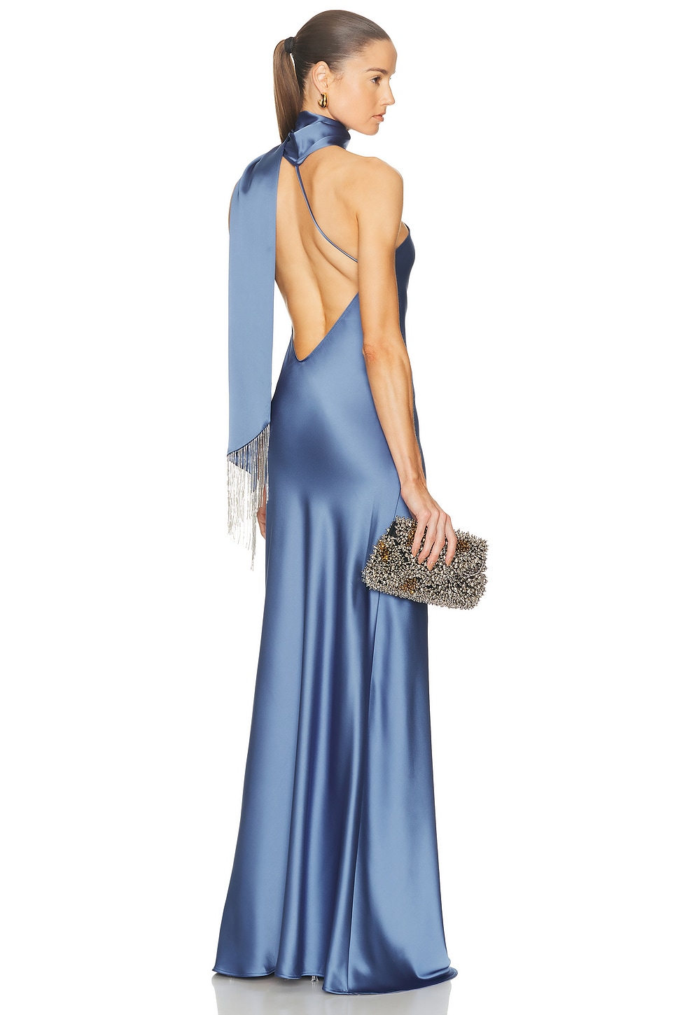 Image 1 of ILA Brice One Shoulder Maxi Dress in Blue