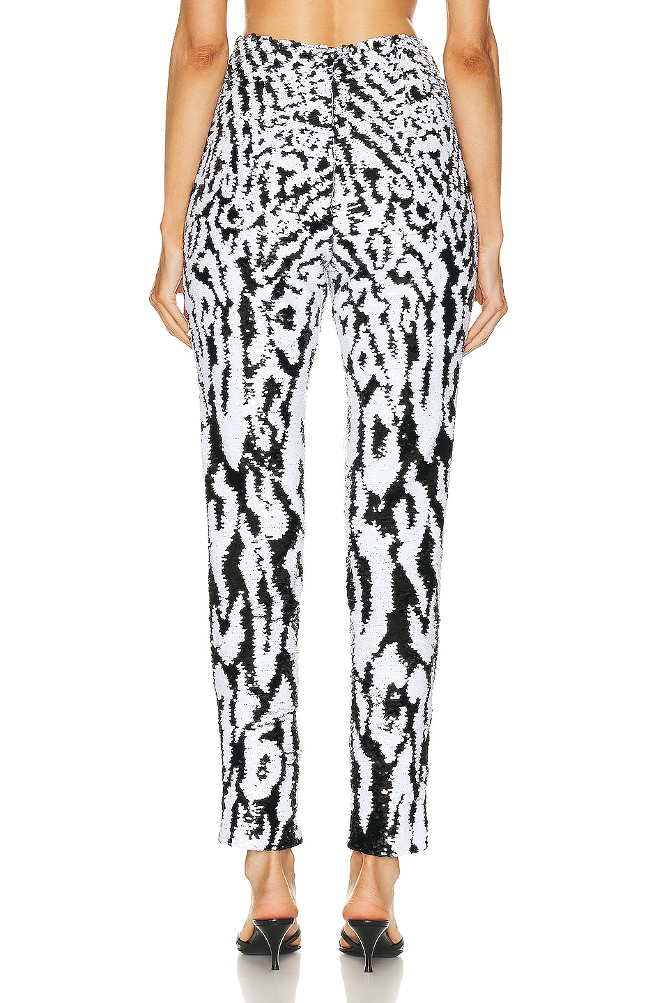 ILA Nas Zebra Sequin Trouser in Black & White | FWRD
