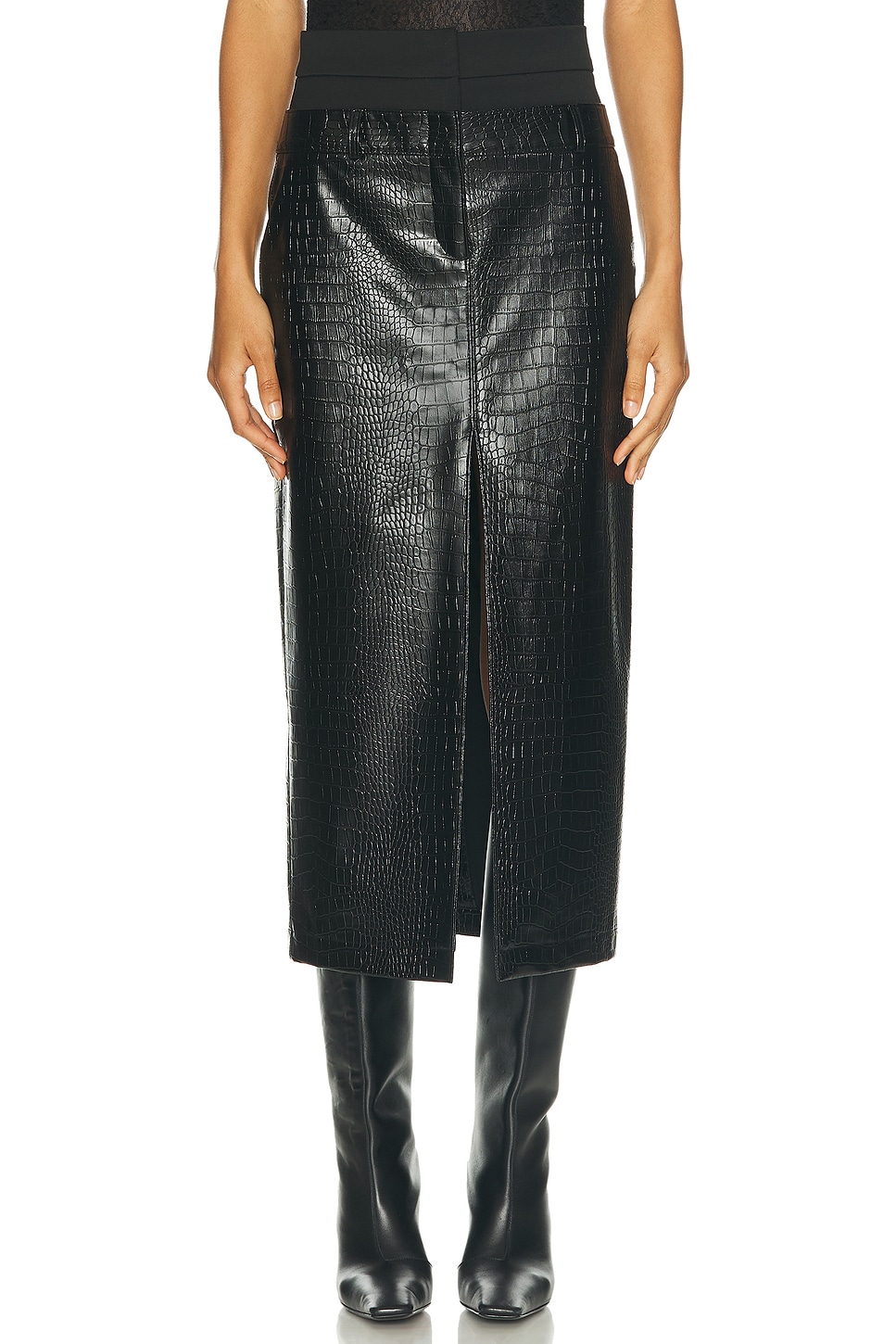 Image 1 of ILA Vesper Pencil Skirt in Black