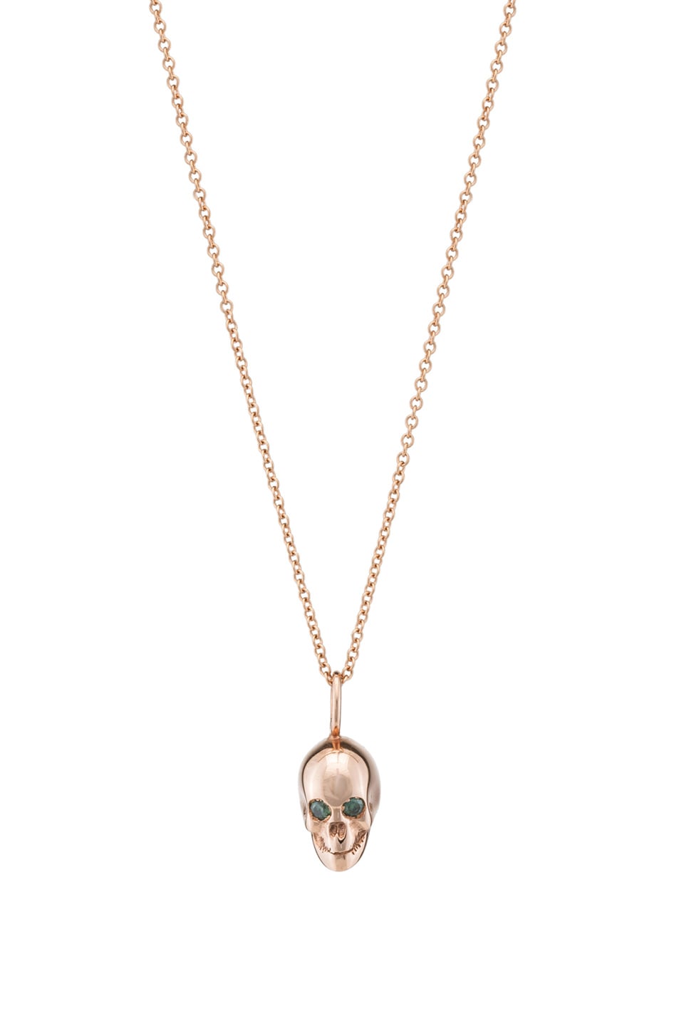 Image 1 of Ileana Makri Skull Pendant in Rose Gold