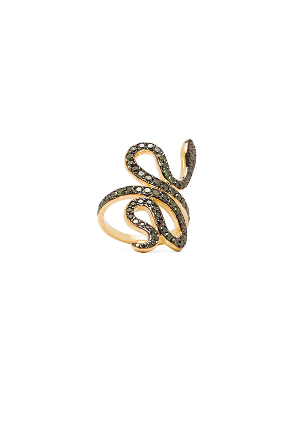 Image 1 of Ileana Makri Slither Snake Ring in Yellow Gold
