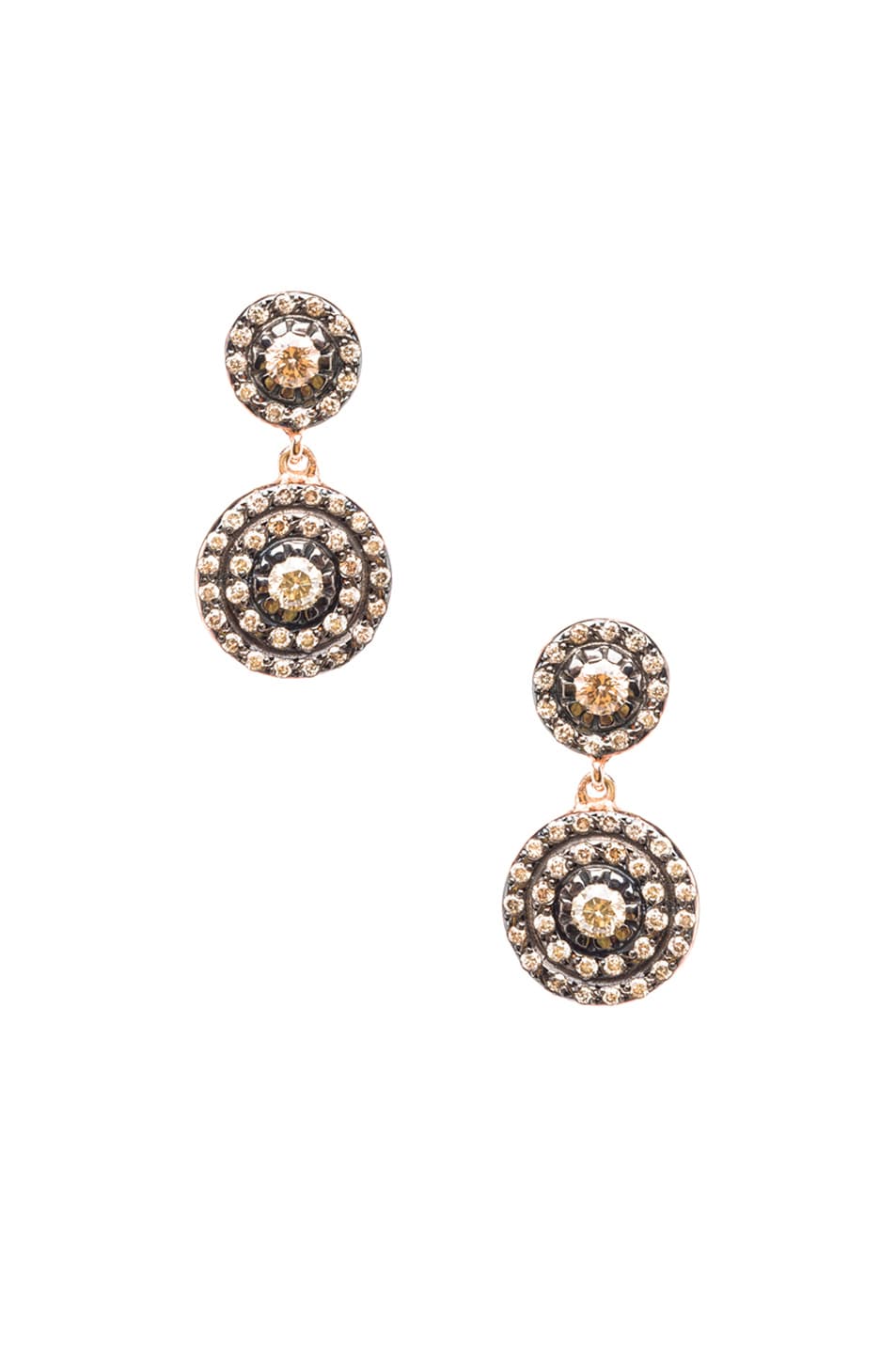 Image 1 of Ileana Makri Double Solitaire Earring in Rose Gold